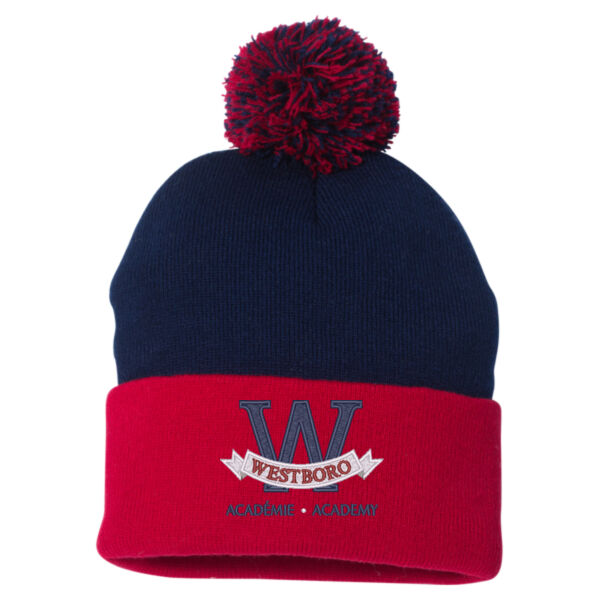 Sportsman Adult Embroidered Pom-Pom Toque Thumbnail