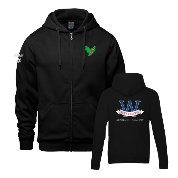 Surfer Unisex Heron Emblem Printed Full Zip Thumbnail